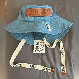 Brand New Loewe Hat Denim Bucket